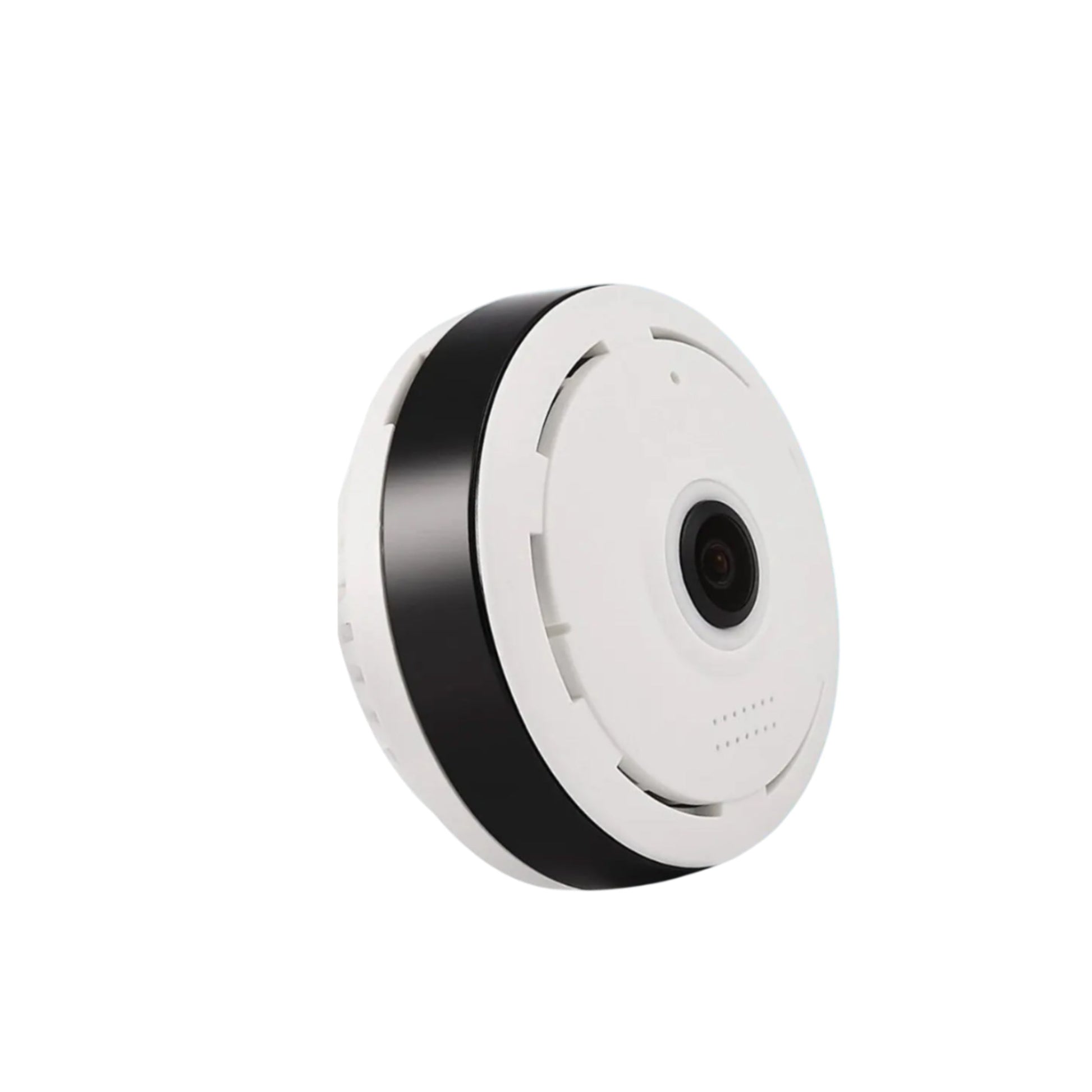 White security camera with black accents on a white background, labeled 'Motion Detection'.