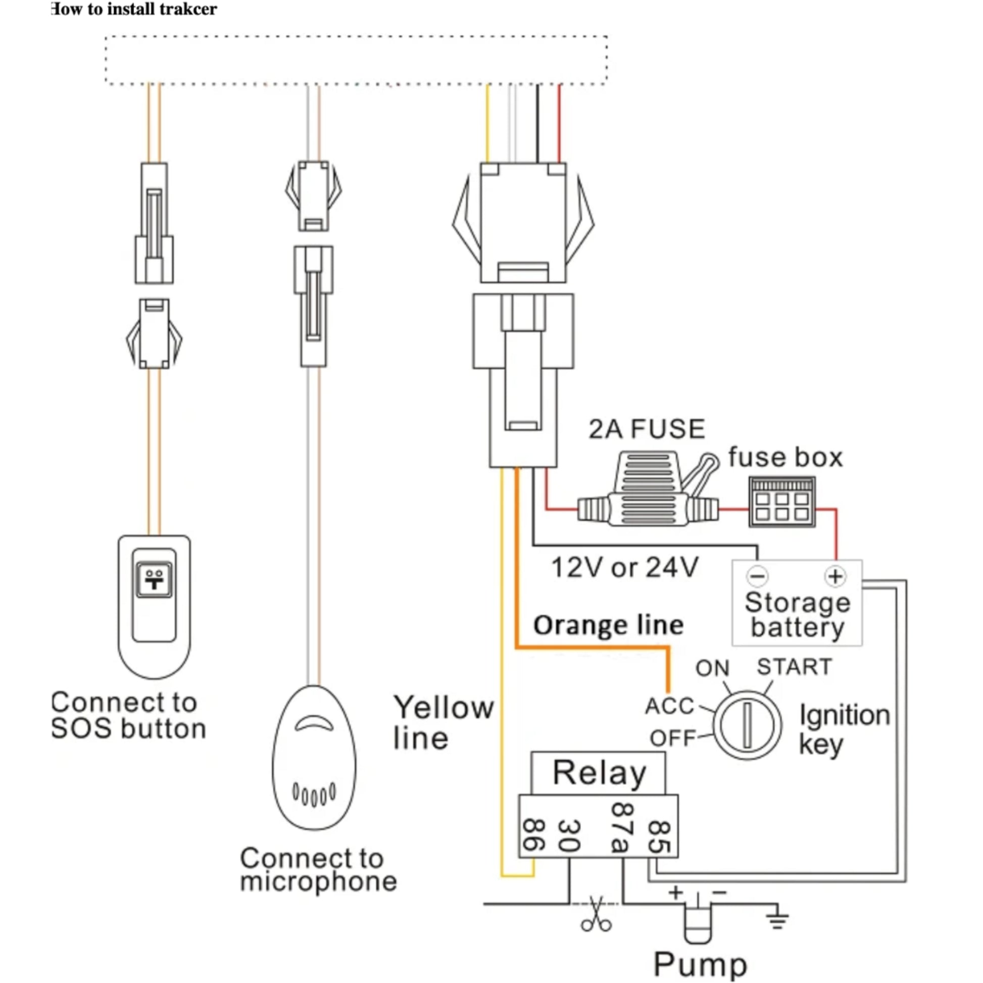 Wiring diagram for a system with components labeled and connections shown.