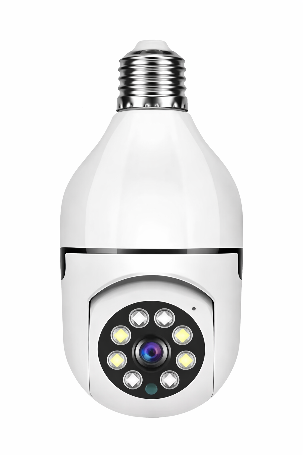 5MP 5G Dual Band Wi-Fi Bulb Spy Camera – AI Human Detection, Two-Way Voice, Night Vision, Zoom Surveillance