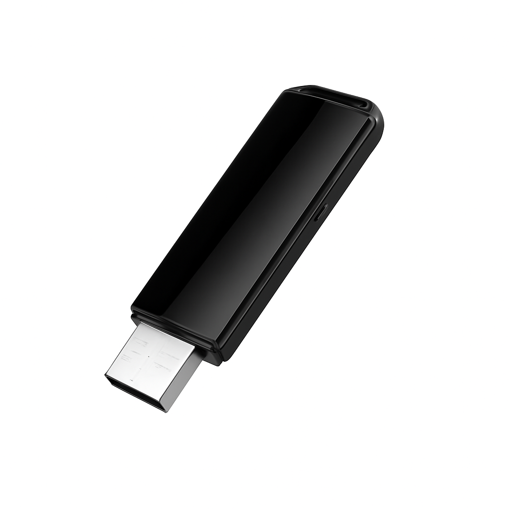 USB Voice Recorder – One-Touch, VOX, Metal, 90-Hr Storage, 20-Hr Battery