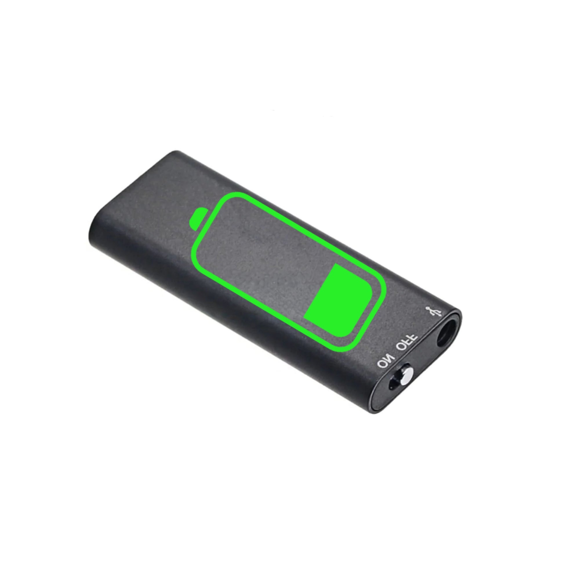 Black electronic device with green battery icon and 'Up To 13 Hours Battery' text on a white background