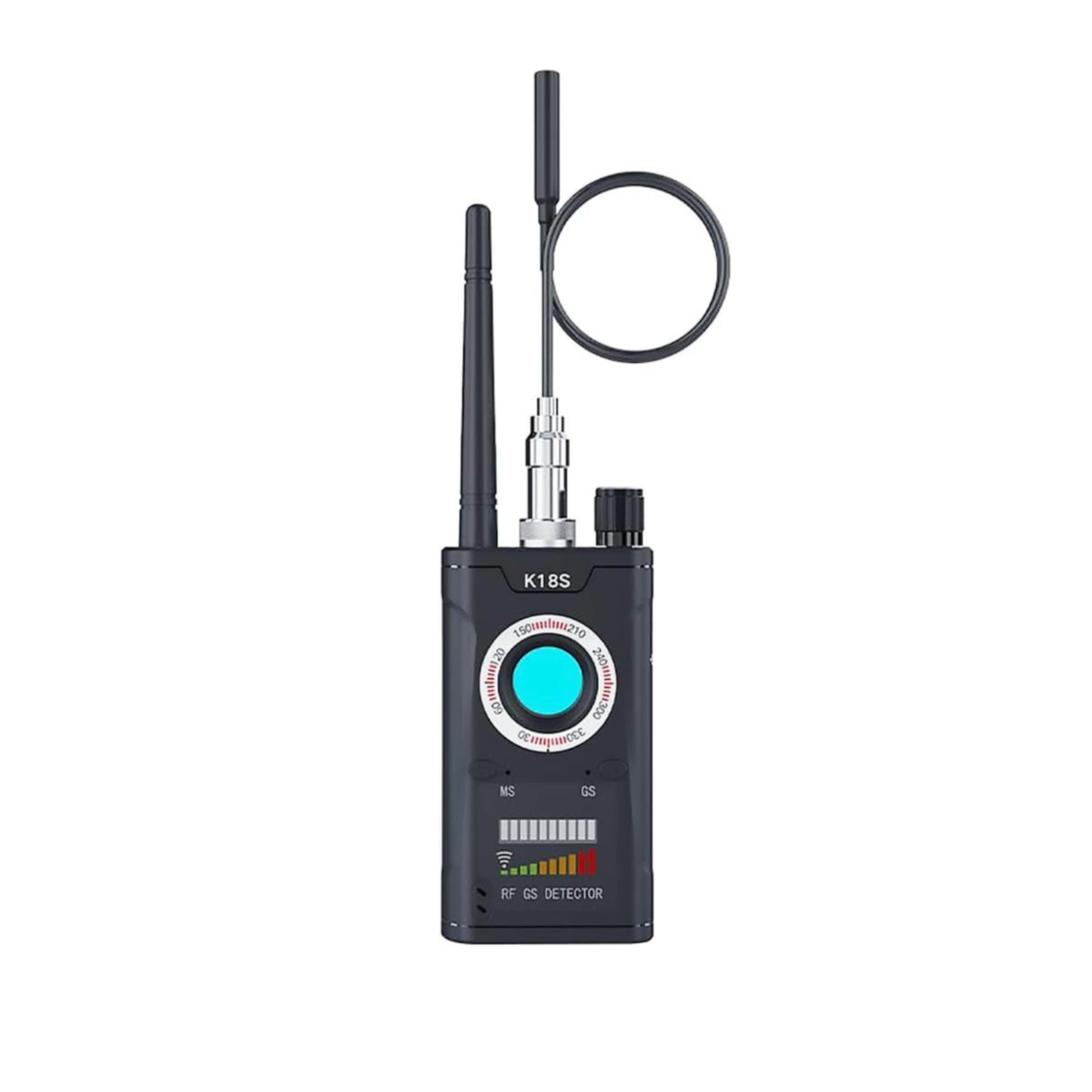 RF signal detector with antennas on a white background