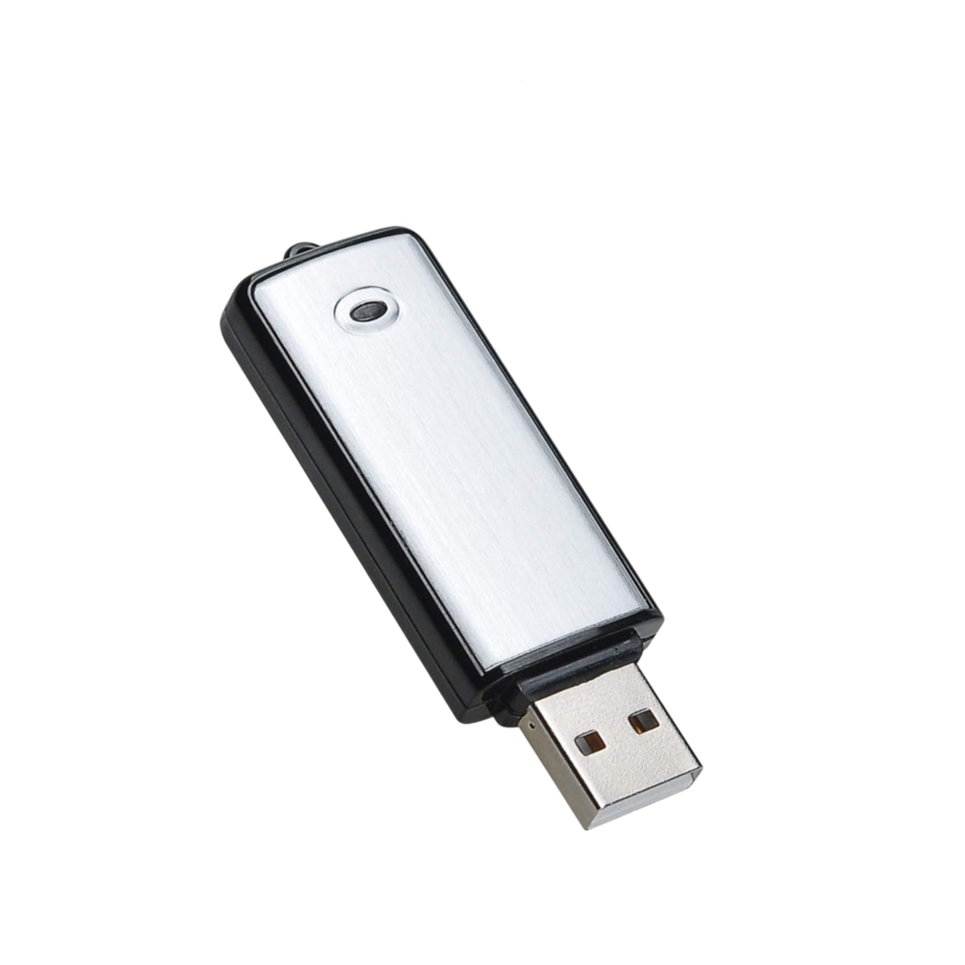 Rechargeable battery device with USB connector on a white background