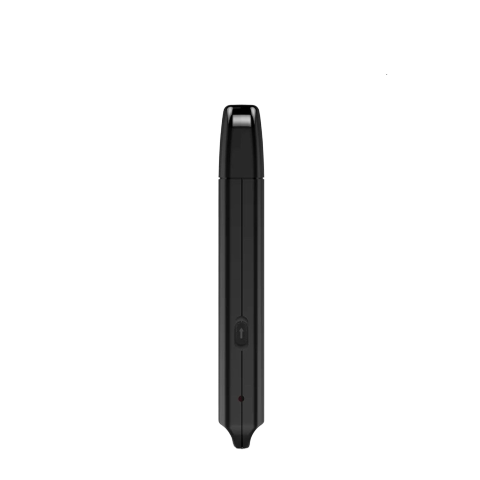 Black recording device with 'One Button Recording' text on a white background
