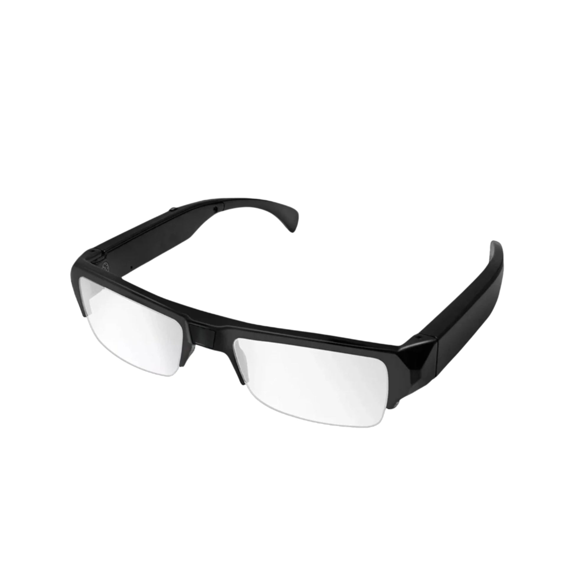 Black eyeglasses on a white background with 'HD Image Quality' text.
