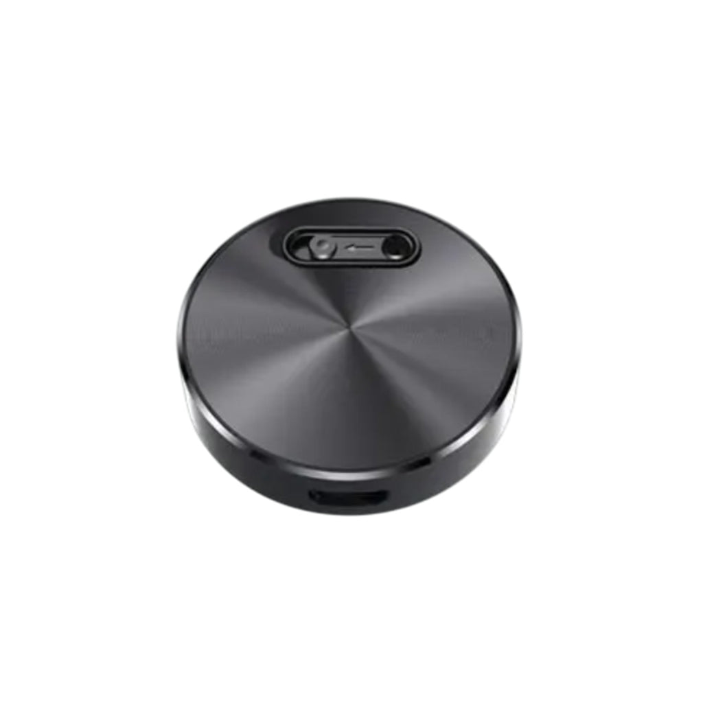 Round metallic device with 'Up To 15 Hours Battery' text on a white background