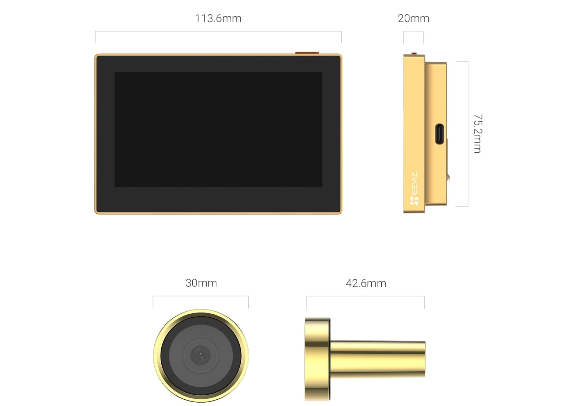 Door Peephole Camera 1080P WiFi Door Viewer with Monitor