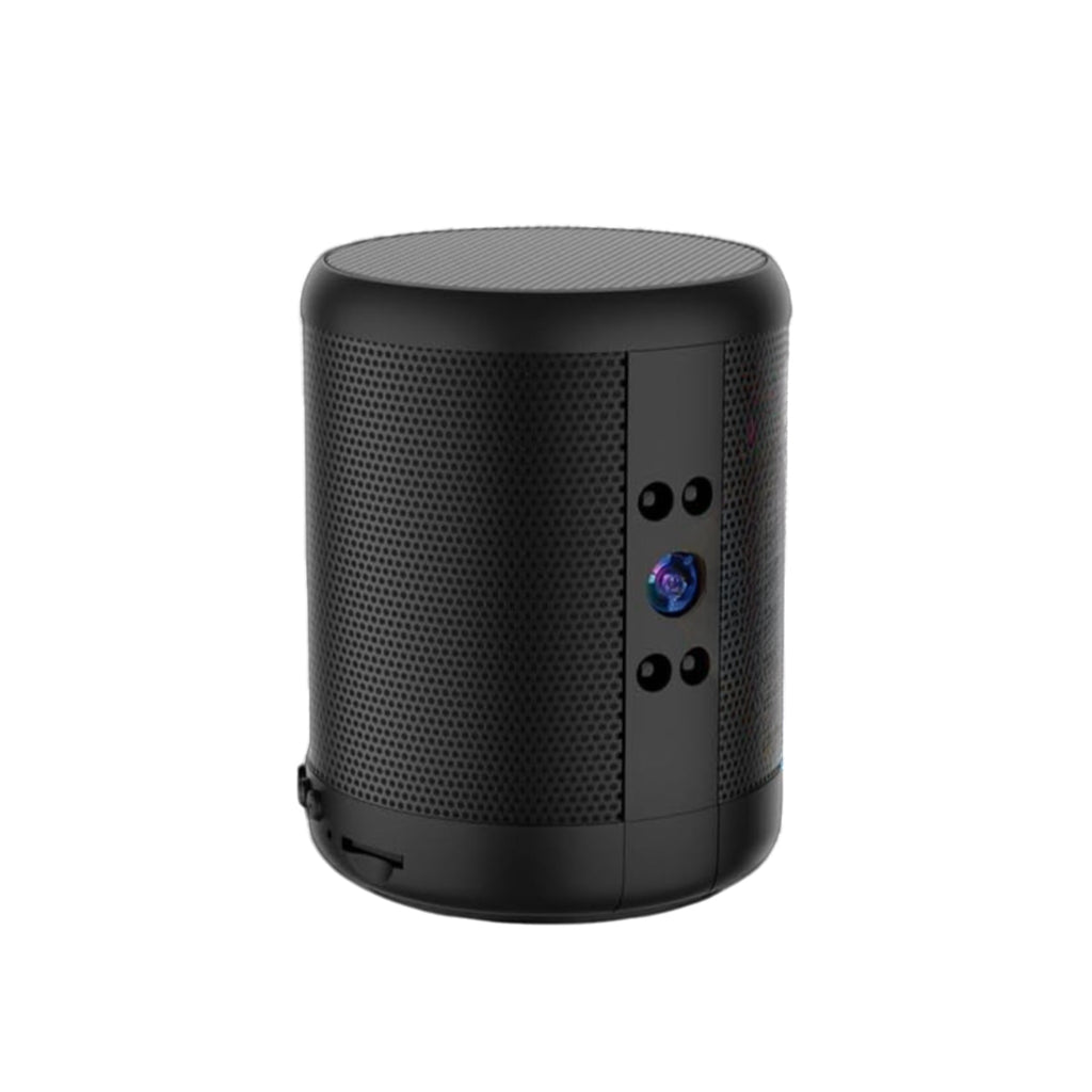 Black portable speaker with '160° Wide Angle' text on a white background