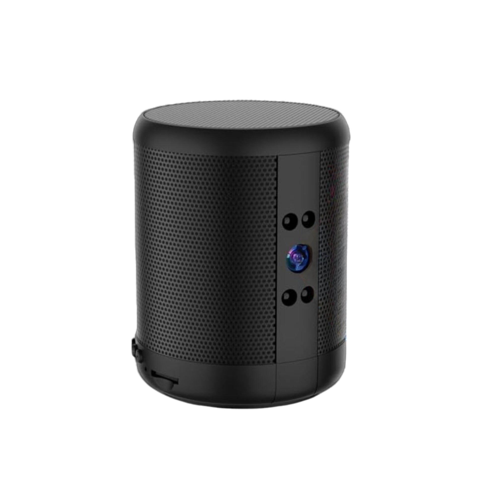 Black portable speaker with '160° Wide Angle' text on a white background